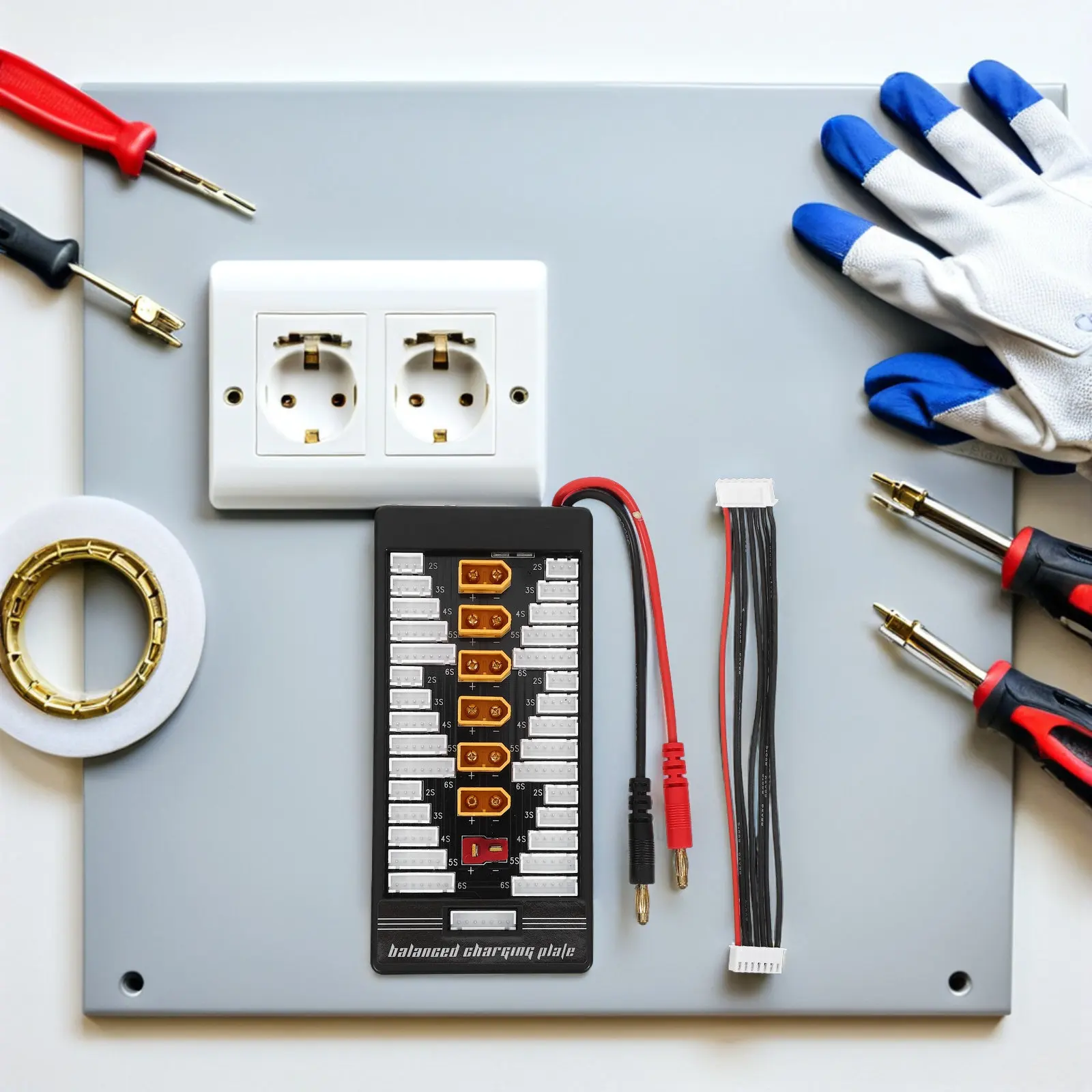 

Плата для параллельной зарядки с надежным разъемом, быстрый зарядный хаб, совместимый с XT60, для квадрокоптеров RC, LiPo