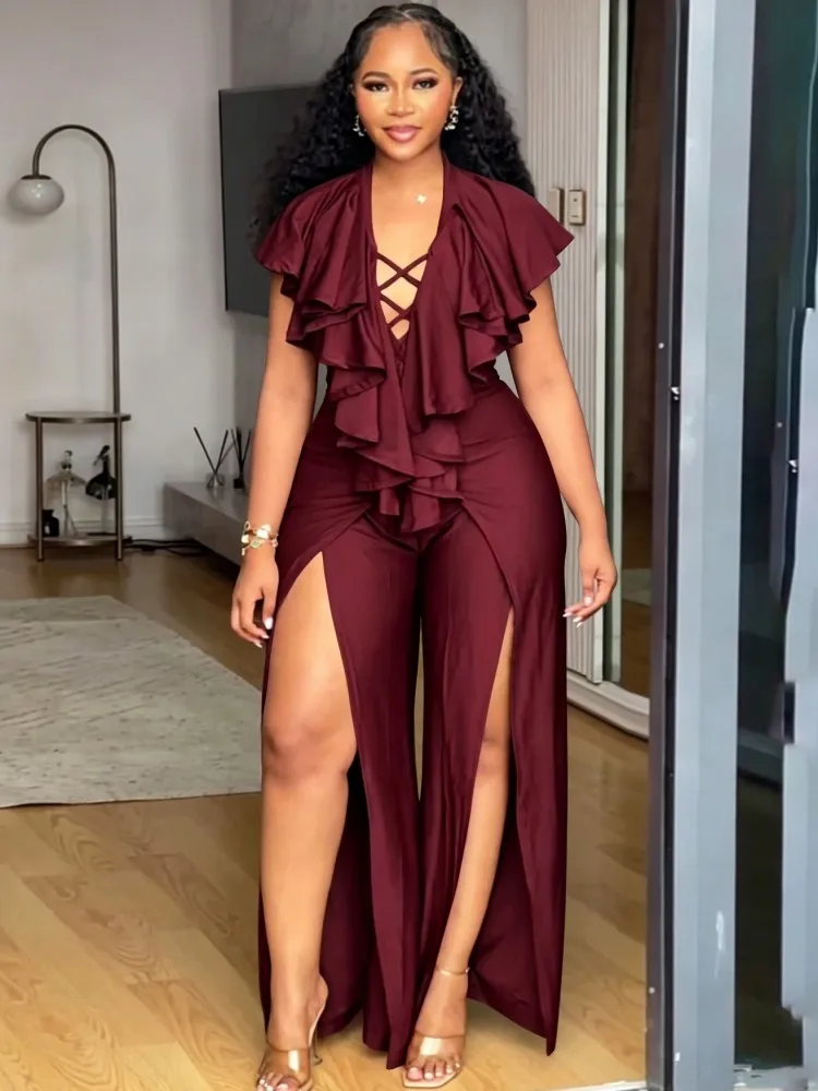 

Женский комбинезон больших размеров, летний, черный, городской, повседневный, новый 2026, с широкими штанинами, оптом, дропшиппинг