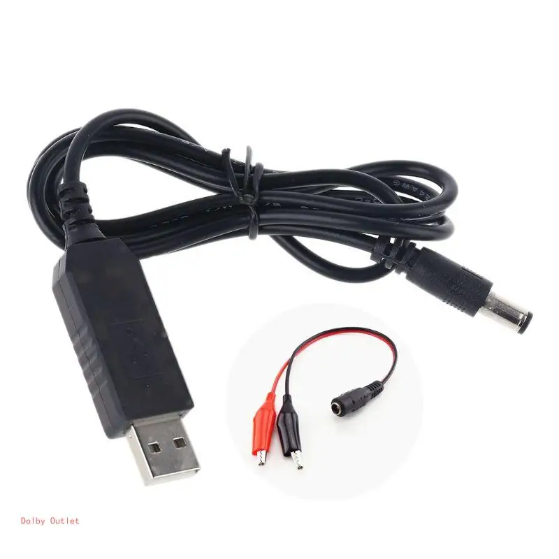 for QC USB To 5V-12V 5.5x2.1mm Cable For WiFi Router LED St