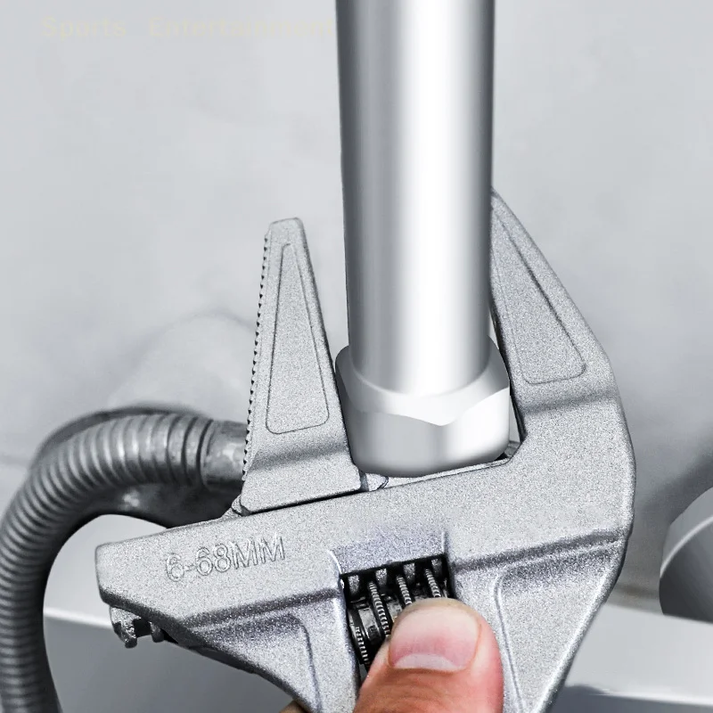 1 قطعة حمام صغير قابل للتعديل مفتاح قابل للضبط قوي لقط كبير نهاية مفتوحة متعددة الوظائف أدوات إصلاح الدراجة #4