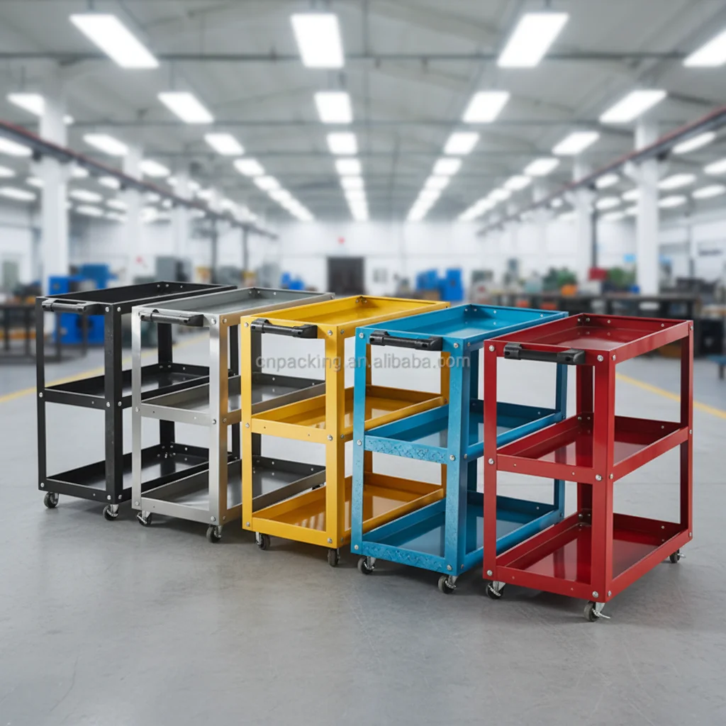 

Mobile Steel Trolley Cabinet With Boltless Rolling Storage Cart Customizable Workshop Cart Cabinet Trolley