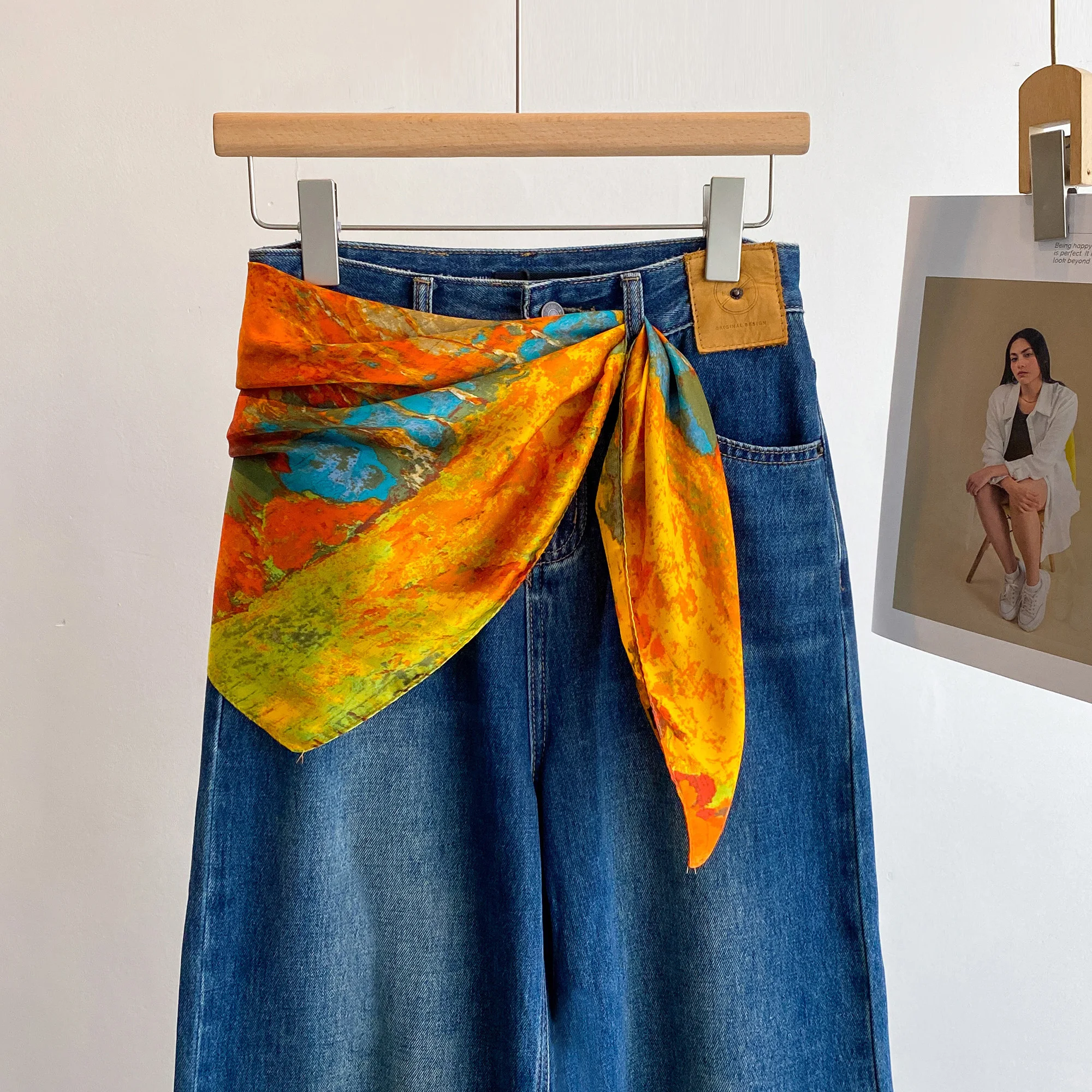 70*70Cm Silk Scarf … - image