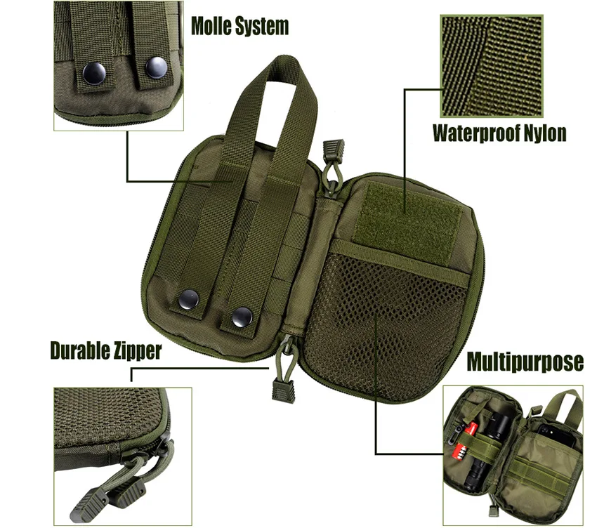 Tactical EDC Pocket Organizer Pouch Mini Small Tool Storage Bag Nylon Molle Utility Pouch for First Aid Kits Multitools view 4