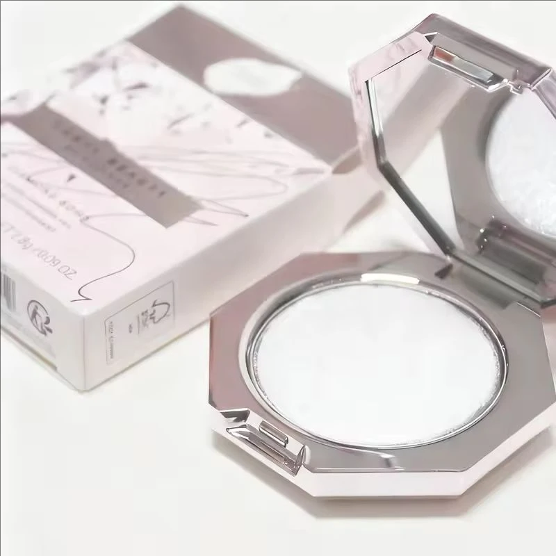 بودرة Fenty Beauty Lip Glaze Streamer ذات لون واحد مزدوج عالي اللمعان ولوحة إضاءة للوجه الناعم للمكياج INS