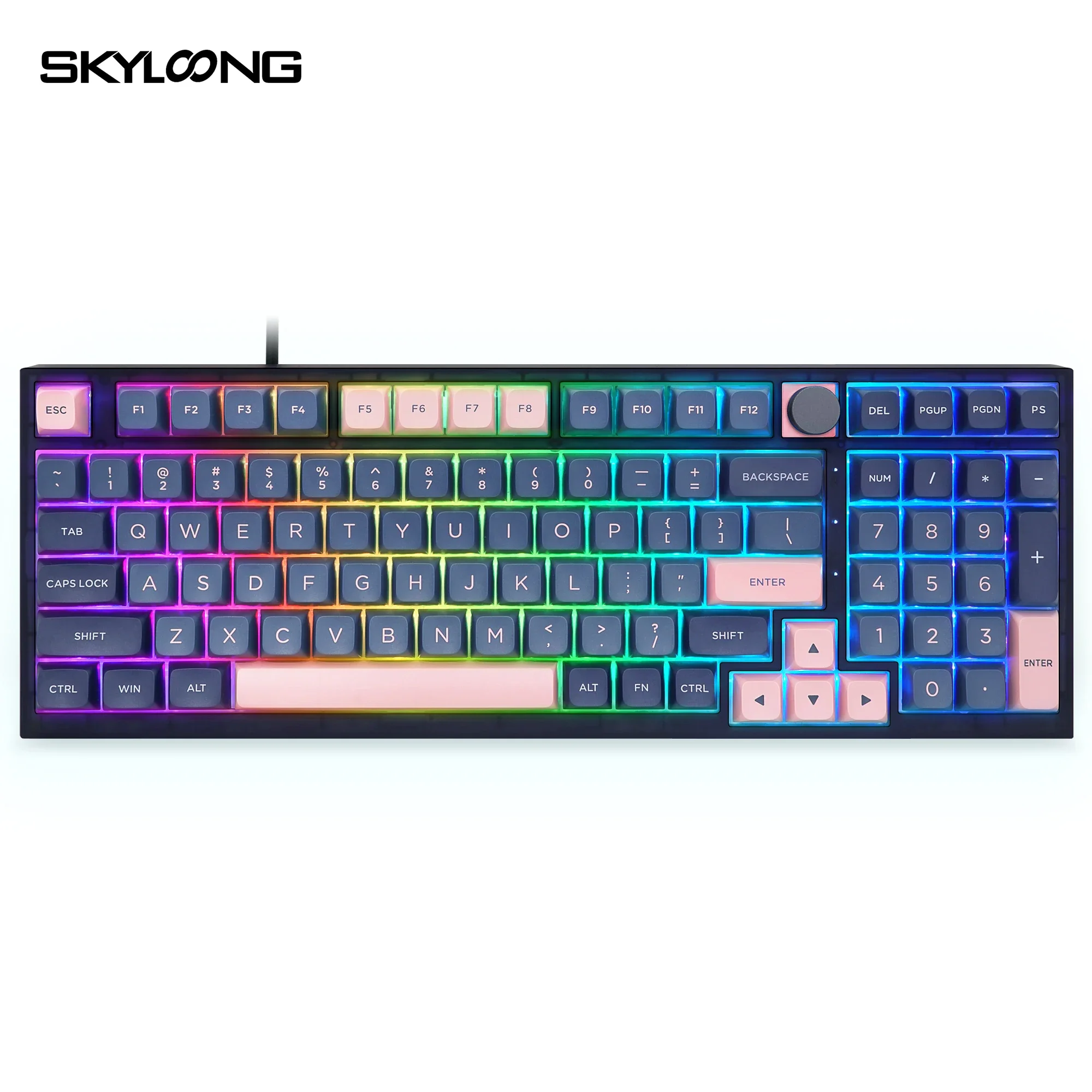 SKYLOONG newest triple mode wireless gateron switch hotswap rgb colorful pbt gaming mechanical keyboard