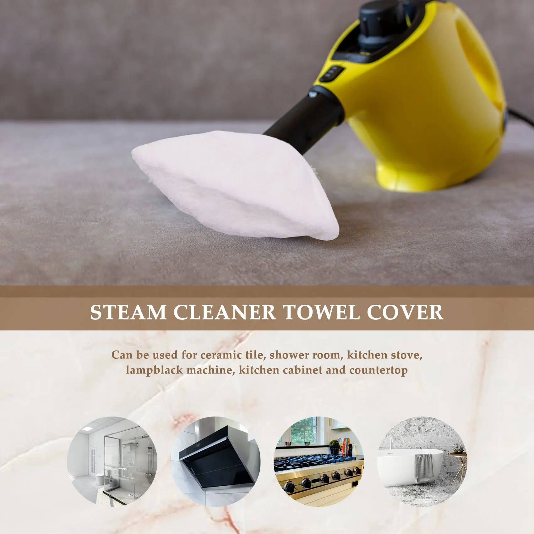 Microfiber Mop Cloth Compatible for Karcher Steam Cleaner EasyFix SC 2, SC 3, SC 4, SC 5-8Pcs