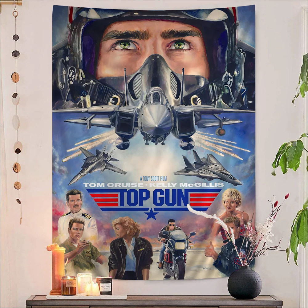 

2022 Top Gun Maverick Modern Colorful Tapestry Wall Hanging Bohemian Wall Tapestries Mandala Wall Art Decor