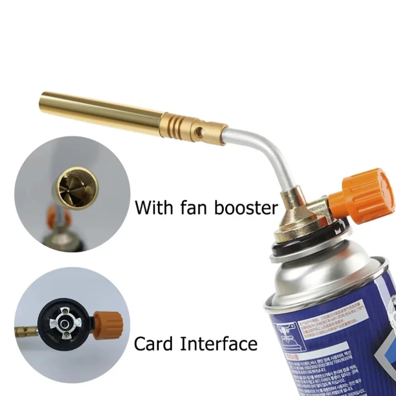 Pistol panas solder portabel BBQ Kemah luar ruangan penyembur api pistol api Gas obor las pembakar Butane