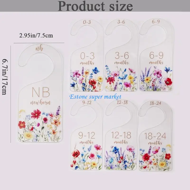 090B أقسام صور مرحلة الطفل 7 قطعة مجموعة إكسسوارات احتفال بالسنة الأولى من الأكريليك الشفاف للرضع #6