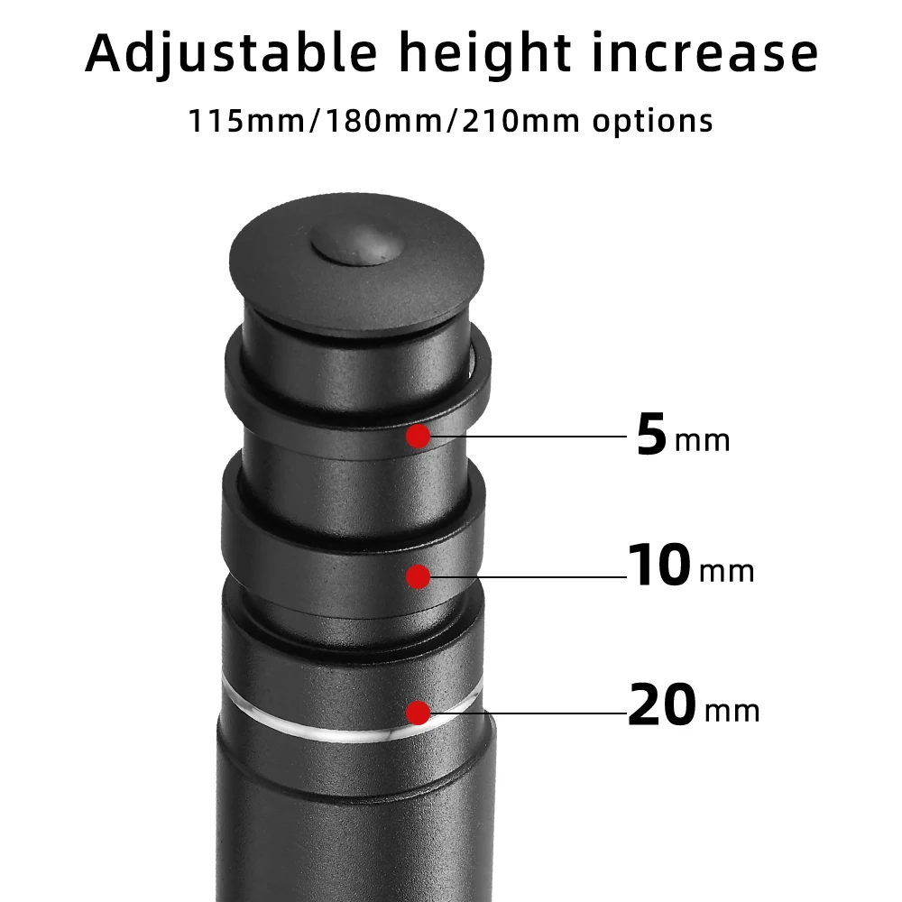 Adaptador de elevación de vástago de horquilla de ciclo, altura del manillar de MTB, extensor de aumento de 175mm, piezas de bicicleta de aleación