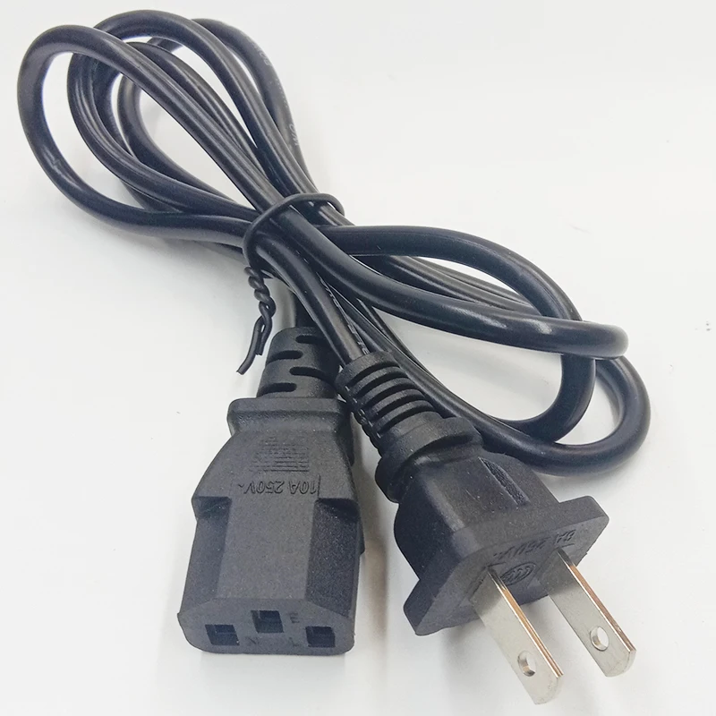 الولايات المتحدة الأمريكية إلى IEC 320 C13 2-الشق التيار المتناوب سلك الطاقة كابل الأمريكية اليابان المكسيك C13 تمديد كابل لسطح المكتب شاشة الكمبيوتر المحمول 1.2 متر