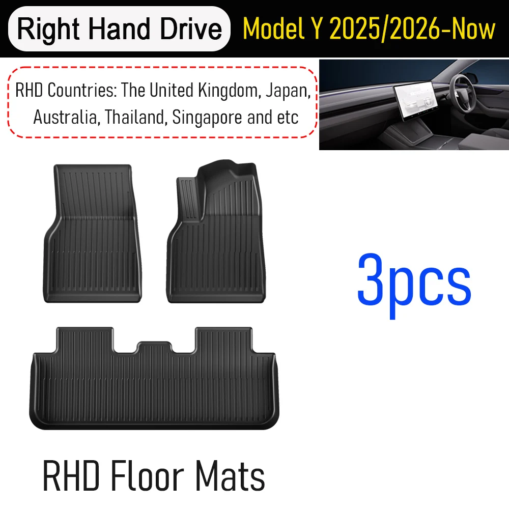 Vloermatten voor Tesla Model Y Juniper 2025 2026 All Weather Voor Achter Cargo Liner Tweede Rij Rugleuning Pad Kofferbak Mat Accessoires