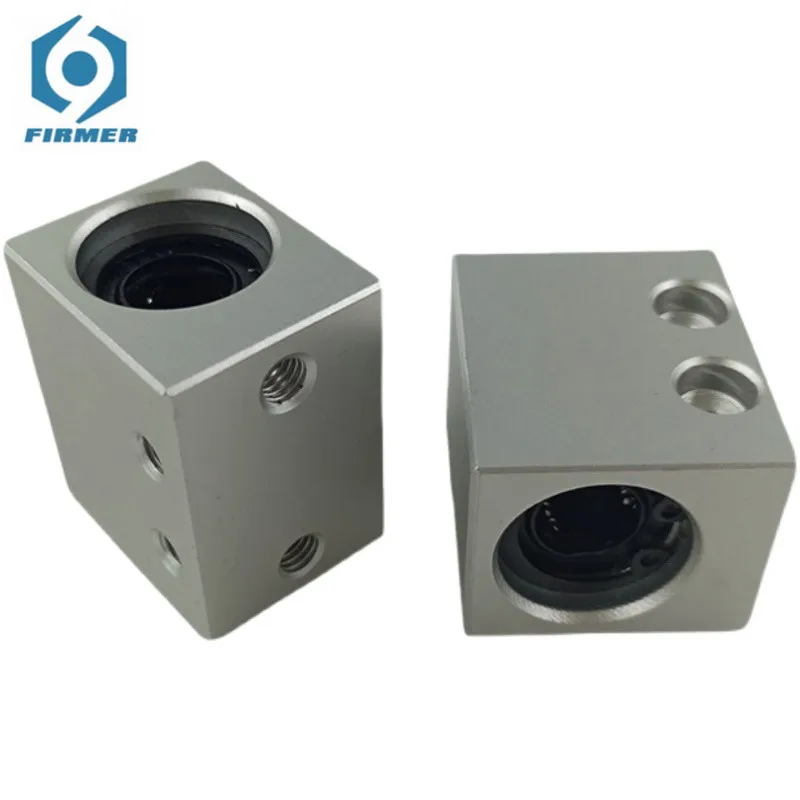 2 Pcs Square Single Liner Type Linear Bearing Fixed Seat Assembly LHSS 12 16 20 25 30 Aluminum Alloy Shell Hard