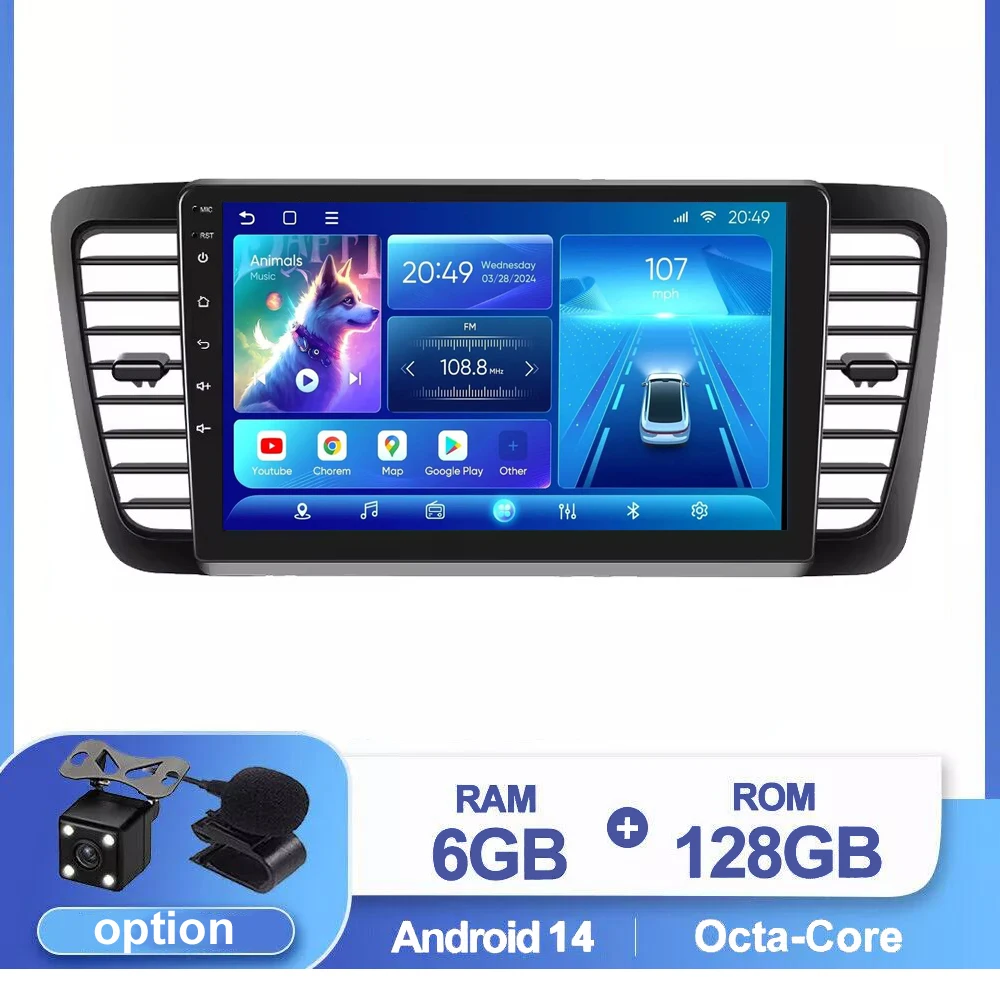 

Android 14 Car Multimedia Video Radio Player For Subaru Outback 3 Legacy 4 2003 - 2009 Wireless CarPlay Auto GPS Navigation