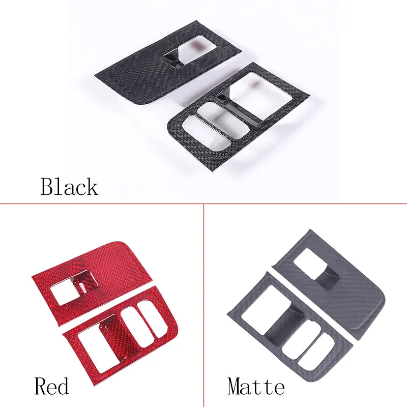 Real Carbon Fiber For Lotus EMIRA 2021-2023 Car Door Glass Lift Button Decorative Frame Sticker Car Interior Accessories