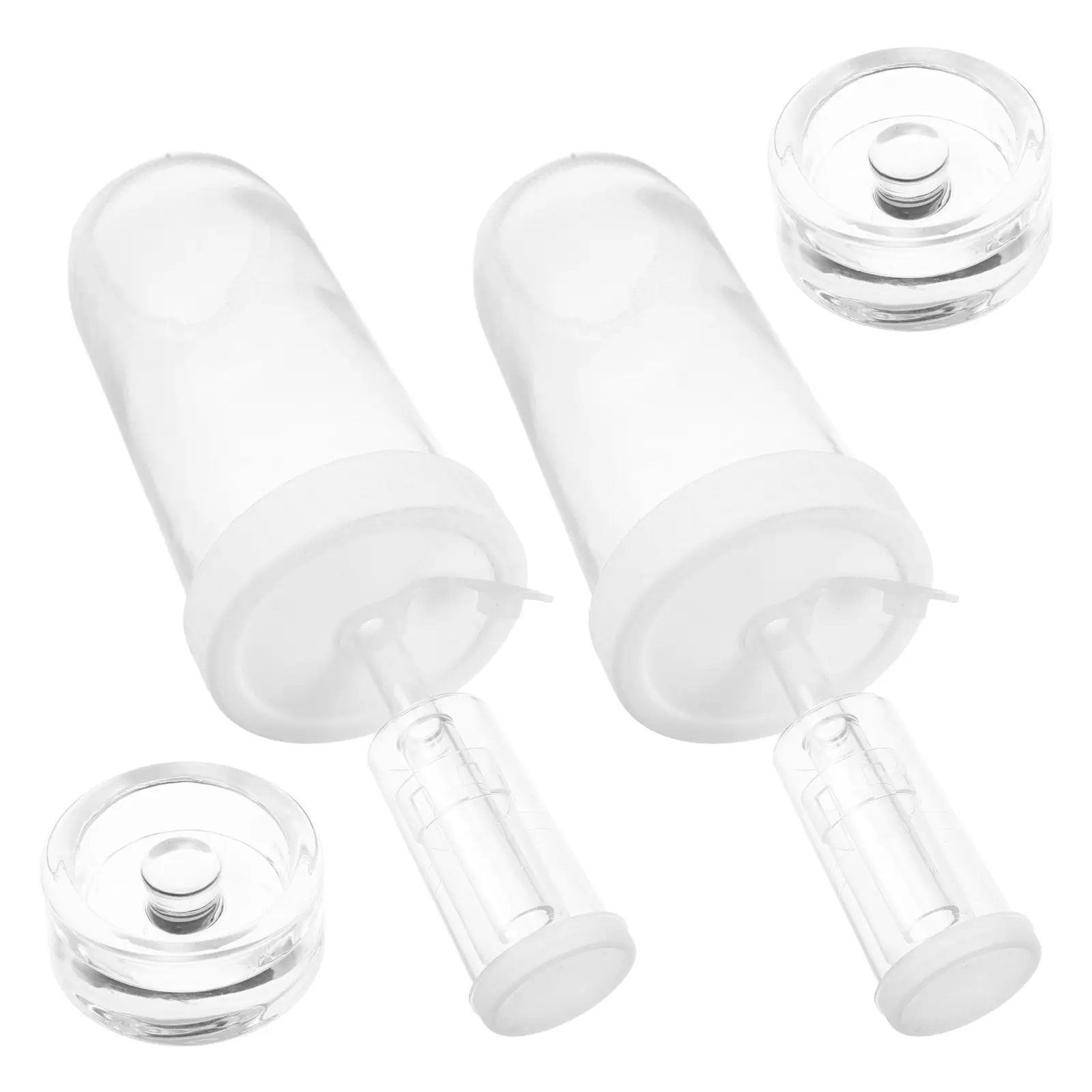 2Pcs Glass Fermentation Jar Airlock Wide Mouth Pickling Jar for Cucumbers Kimchi Sauerkraut Kitchen Clear Container