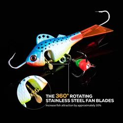 Goture-señuelo de pesca en hielo para invierno, Jigging, 15g/5,7-7cm, cuchillas de acero inoxidable, plantilla de equilibrio de vibración, Wobbler para lubina, perca