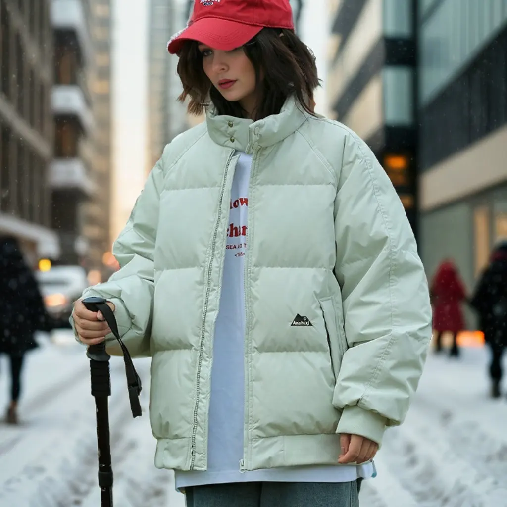 

Unisex Cotton-Padded Jacket Stand Collar Warm Winter Coat for Couples Fashionable All-Match Design Men's And Women's Clothing