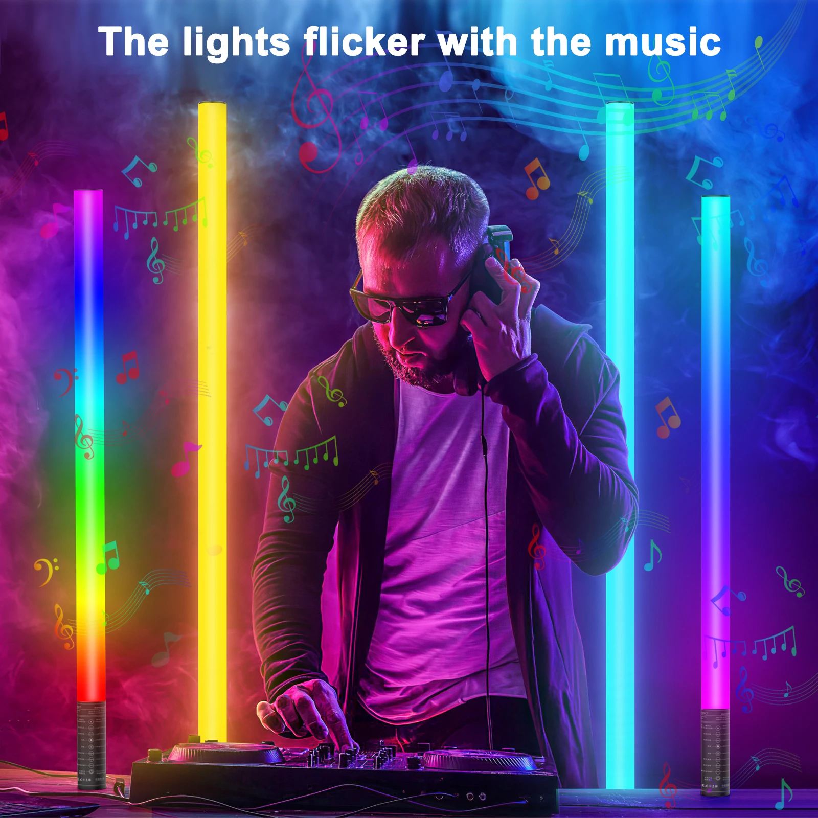 

LUXCEO RGB Video Light Stick Handheld wand light LED Atmosphere Lamp App&Remote Control For Studio Photography Stage Mood1S 85cm