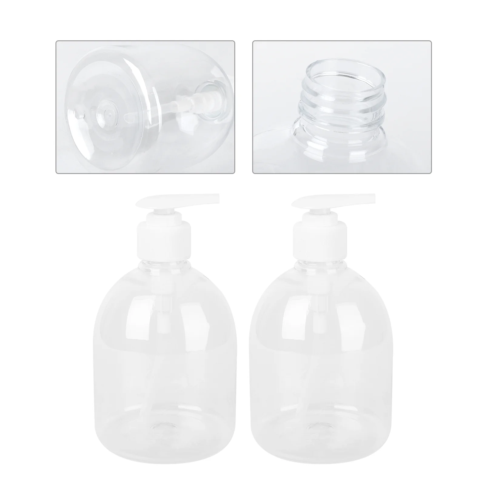 

2 Pcs Refillable Container Dispensing Shampoo Lotion Dispenser Handwashing Fluid Pump Bottle