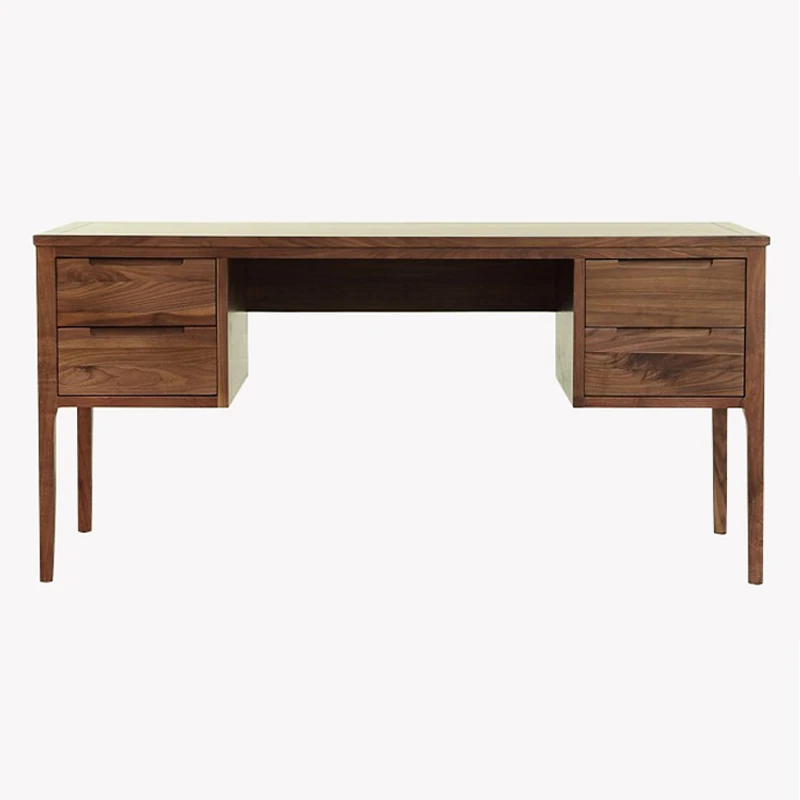 

North American black walnut desk desk all solid wood workbench log board study desk