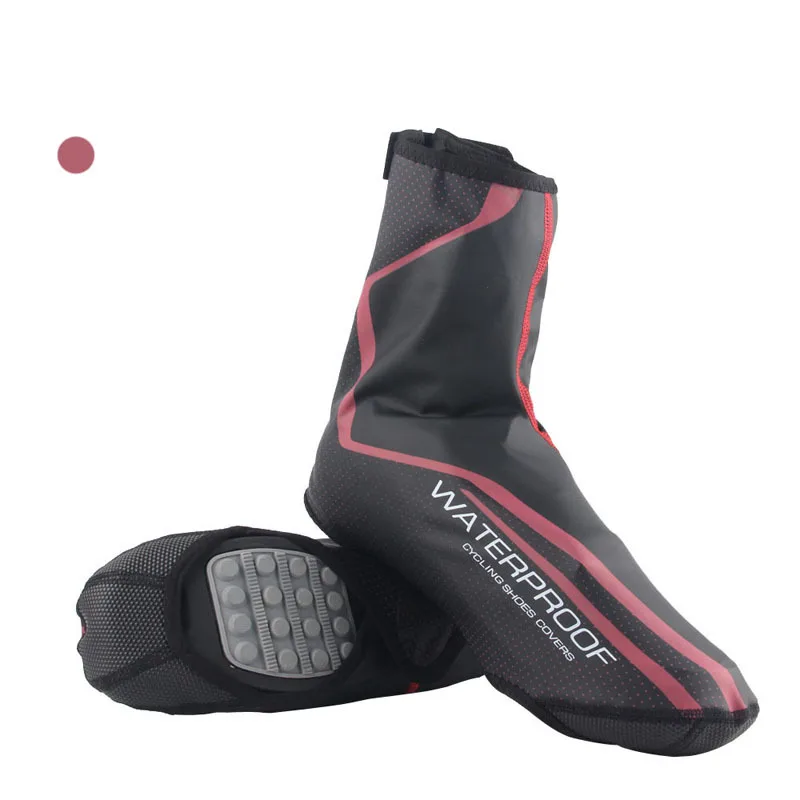 Neue Radfahren Schuh Abdeckung MTB Rennrad Winter Warme Stoff Wasserdichte Zipper PU Schuh Abdeckungen Staubdicht Outdoor Reiten ausrüstung