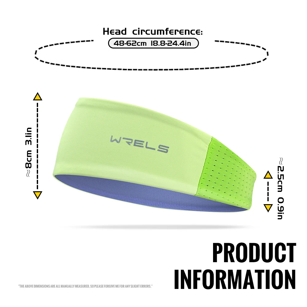WRELS Anti-Slip Sports Headband Sweat Absorbing Headband Breathable Fitness Running Hair Band Quick Dry Elastic Cycling Hairband image 6