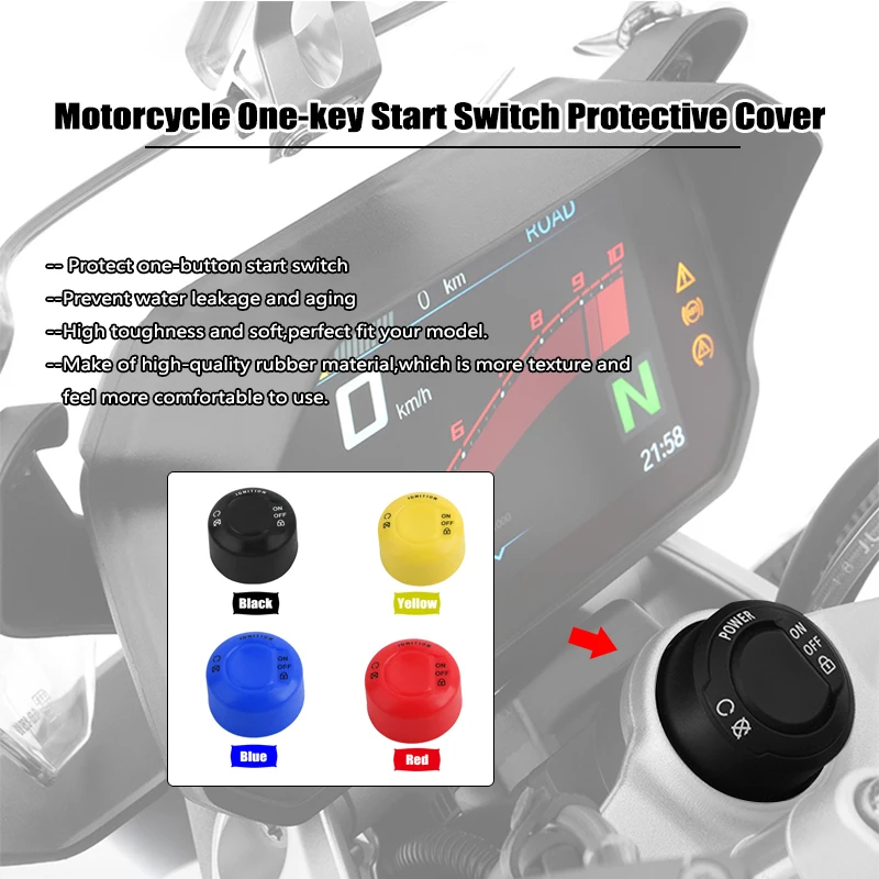 Motorcycle One-key Start Switch Protective Cover For BMW R1200GS R1250GS ADV F750GS F850GS Adventure R1200RT R1250RT F900XR/R