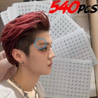 Punk Non Piercing Eyebrow Nose and Lip Nail Stickers Disposable Fake Nose Ring Sticker for Unisex Party Body Jewelry Accessories