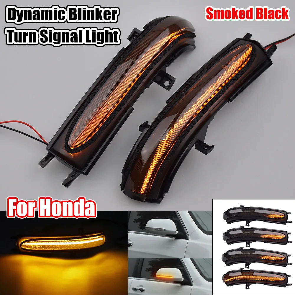 1Pair For Honda Accord Civic Acura TSX Car Side Wing Rearview Mirror Blinker Indicator LED Dynamic Turn Signal Light