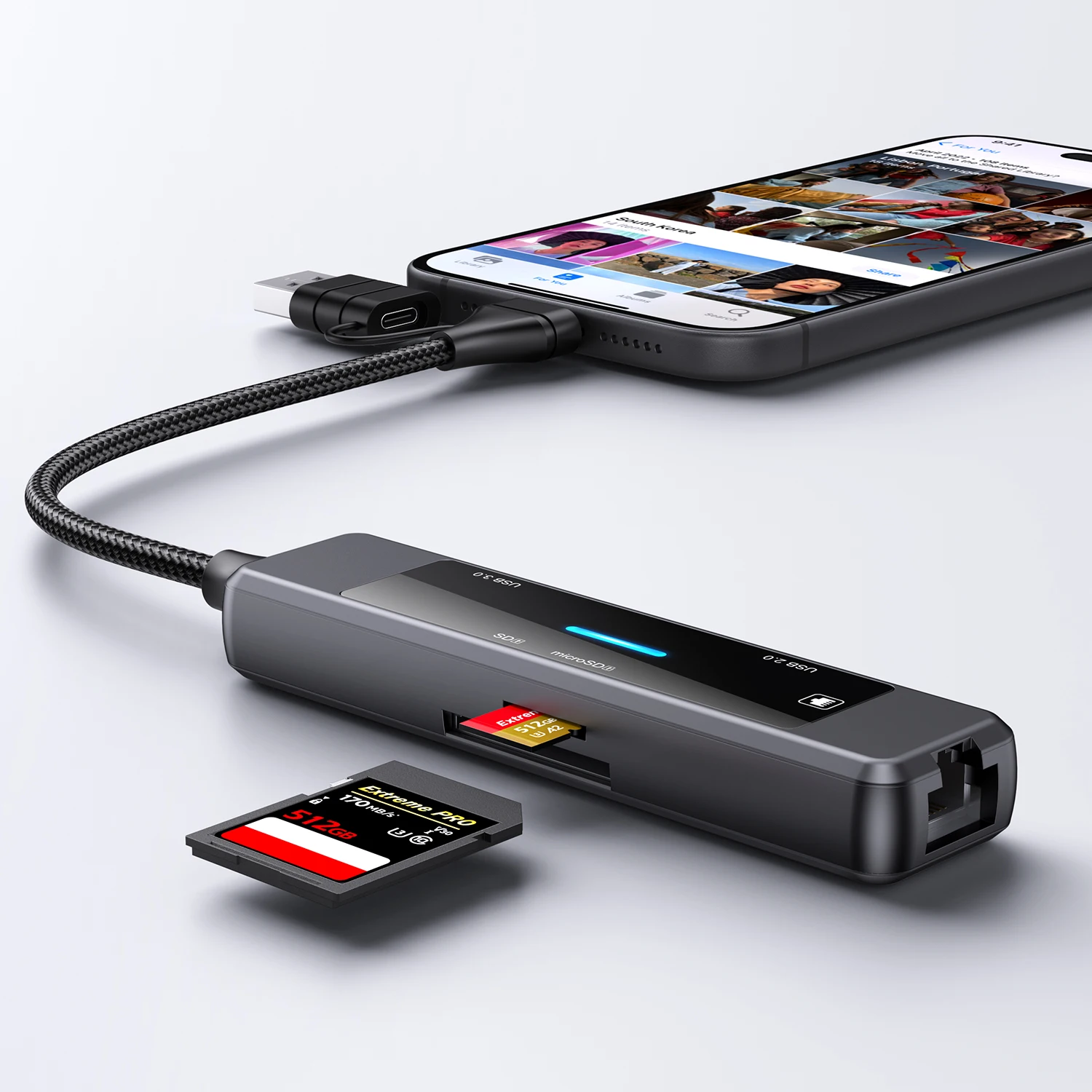 Hub USB C 5 ports 4K HDMI Compatible avec PD Charge rapide USB 3.0 et 2.0 station de Charge type-c pour MacBook iPad Samsung
