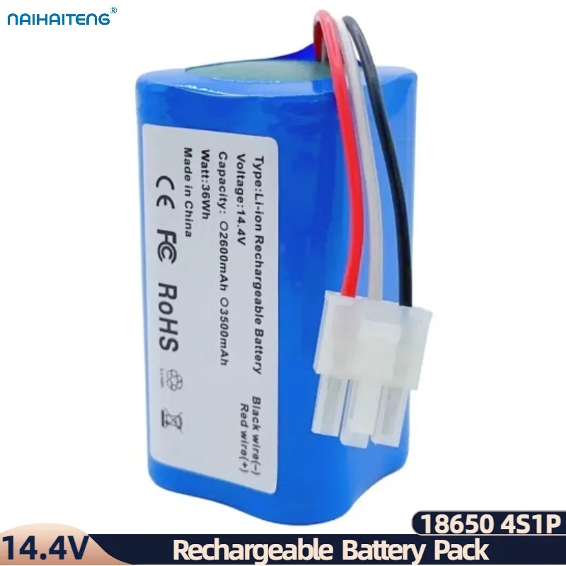 14.4V 14.8V 2600mAh 3500mAh For Miele Scout RX1 Sweeping Robot New Spare Cylindrical Rechargeable Li-ion Battery Pack Wholesale