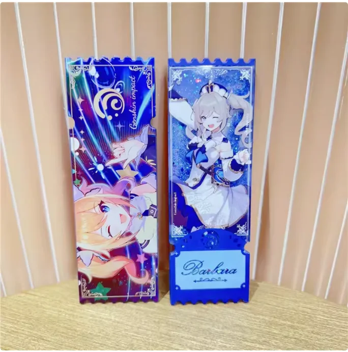 2024 Anime Genshin Impact Vertical Painting Quicksand Mahjong Ticket Stub Xianyun The Knave Arlecchino Chiori Collection Card