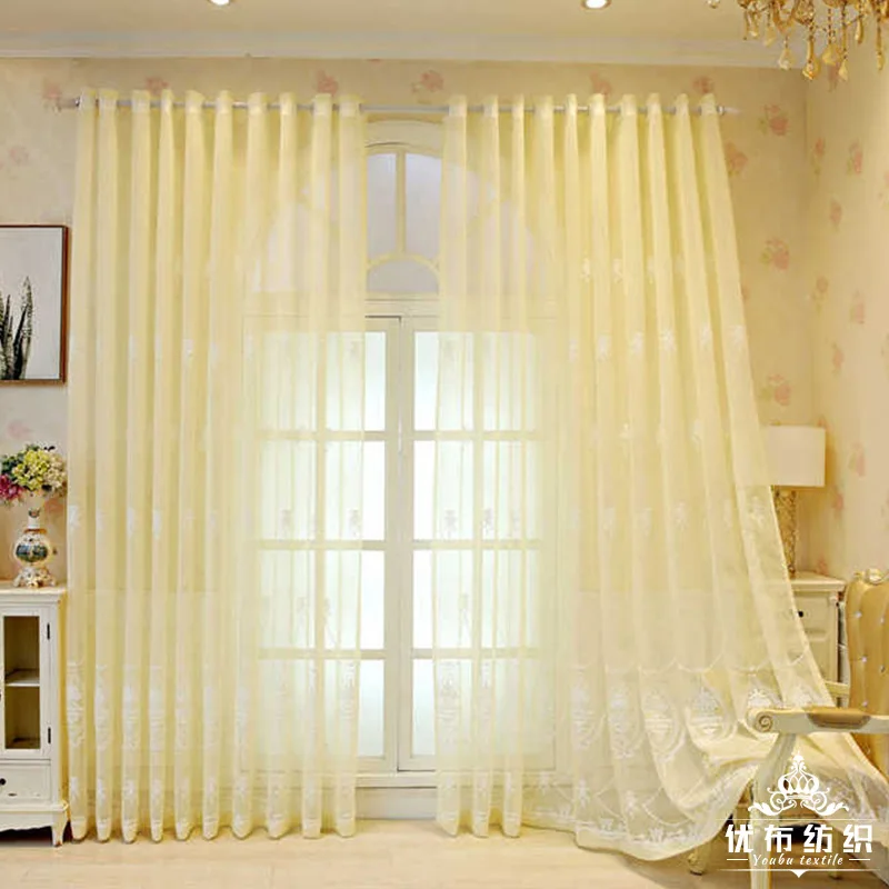 

Nordic Embroidery Flowers Kitchen Curtains Curtains for Bedroom Blackout Curtains for Living Room Luxury Window Curtain