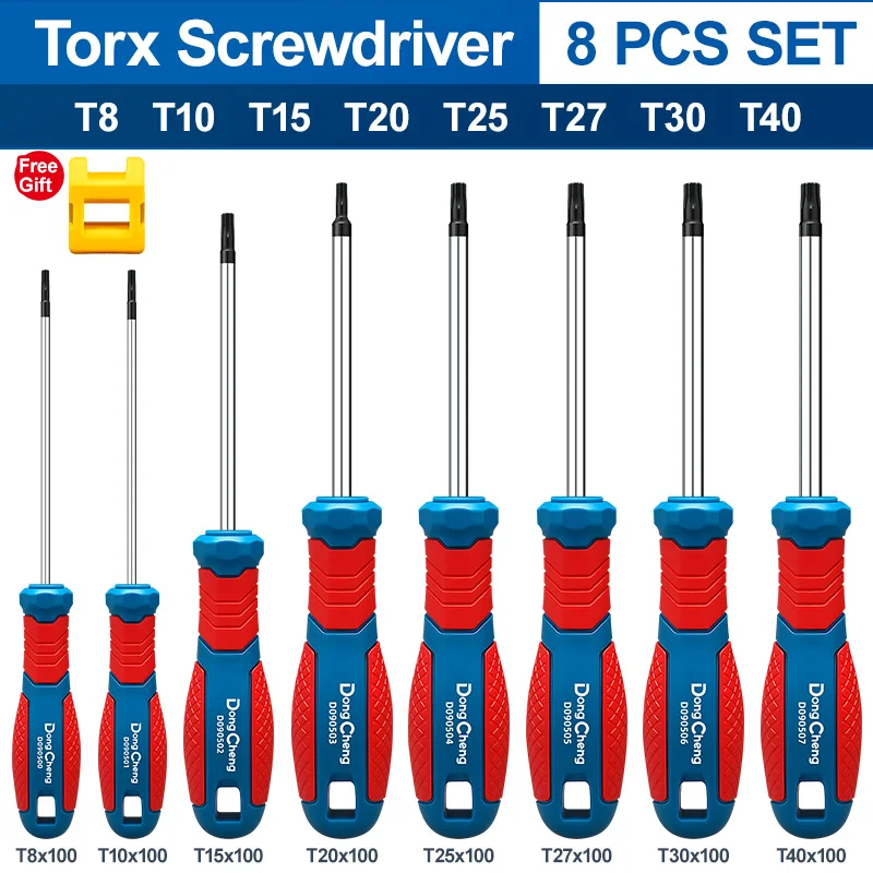 Torx schroevendraaierset magnetisch CR-V legeringstaal T8 T10 T15 T20 T25 T27 T30 T40 stervormige schroevendraaierset voor elektronica, autoreparatie