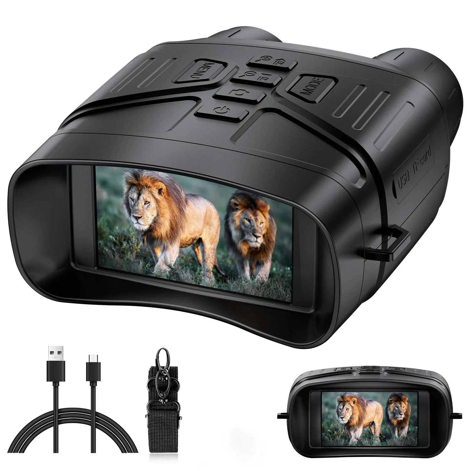 

Infrared Night Vision Goggles 3'' Large Screen 4K Night Vision Binoculars Camera Take Photo Video Rechargeable Lithium Battery