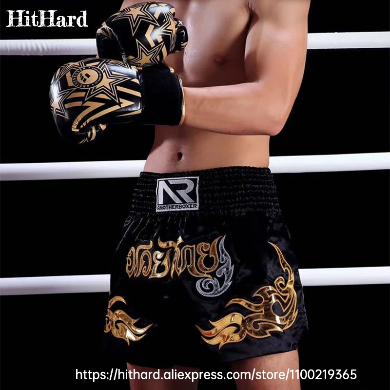 

Muay Thai Shorts Fight Kickboxing Pants Men Women Kids Thai Boxing Shorts Classic Thailand Gym Black MMA Jujitsu Training Shorts