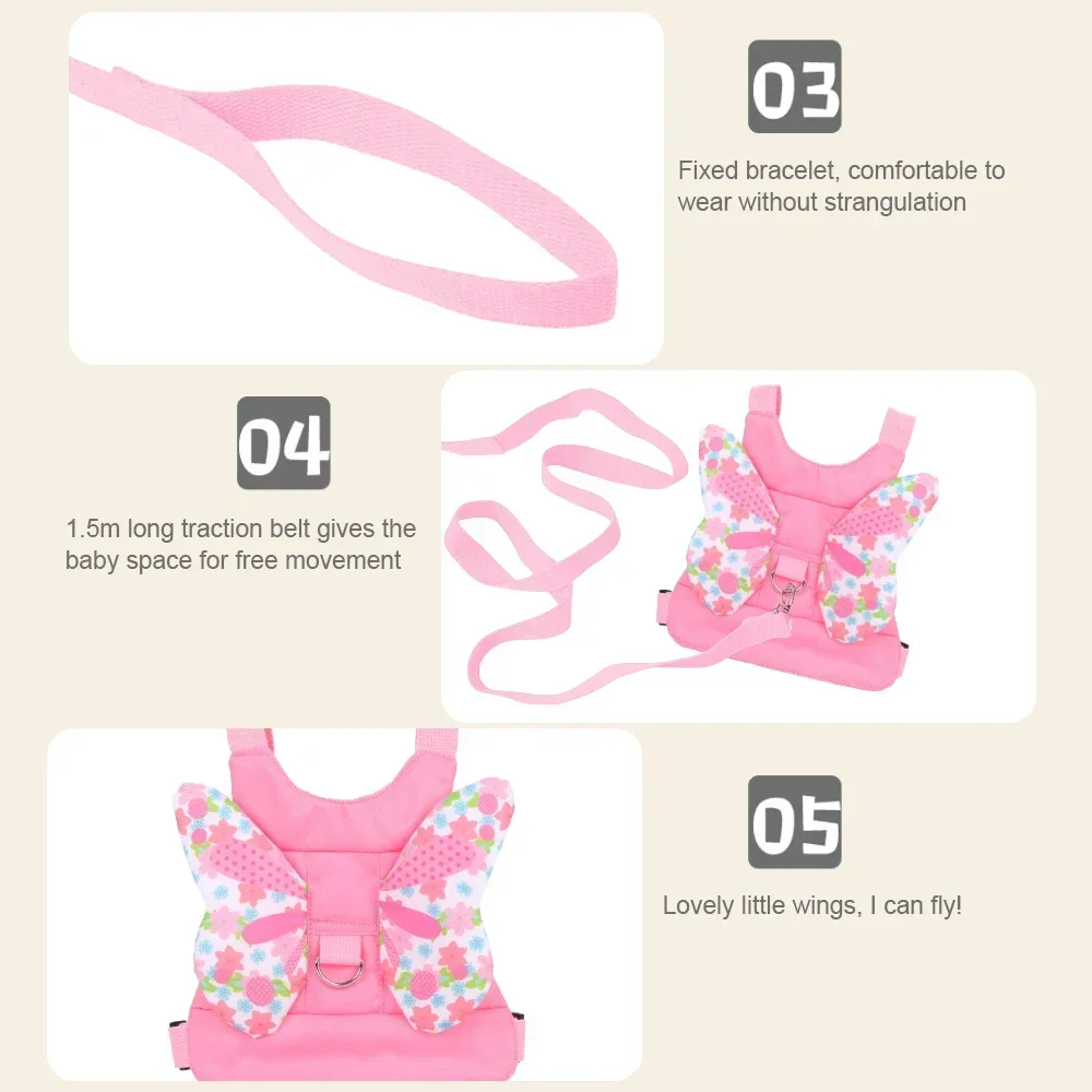 Anti-Verlust-Handgelenkband für Kinder, Leine, Rucksack, Baby-Sicherheitsgurt, Seil, modisches Armband, weiches Kinder-Wanderer-Kleinkind-Armband – Detail 9