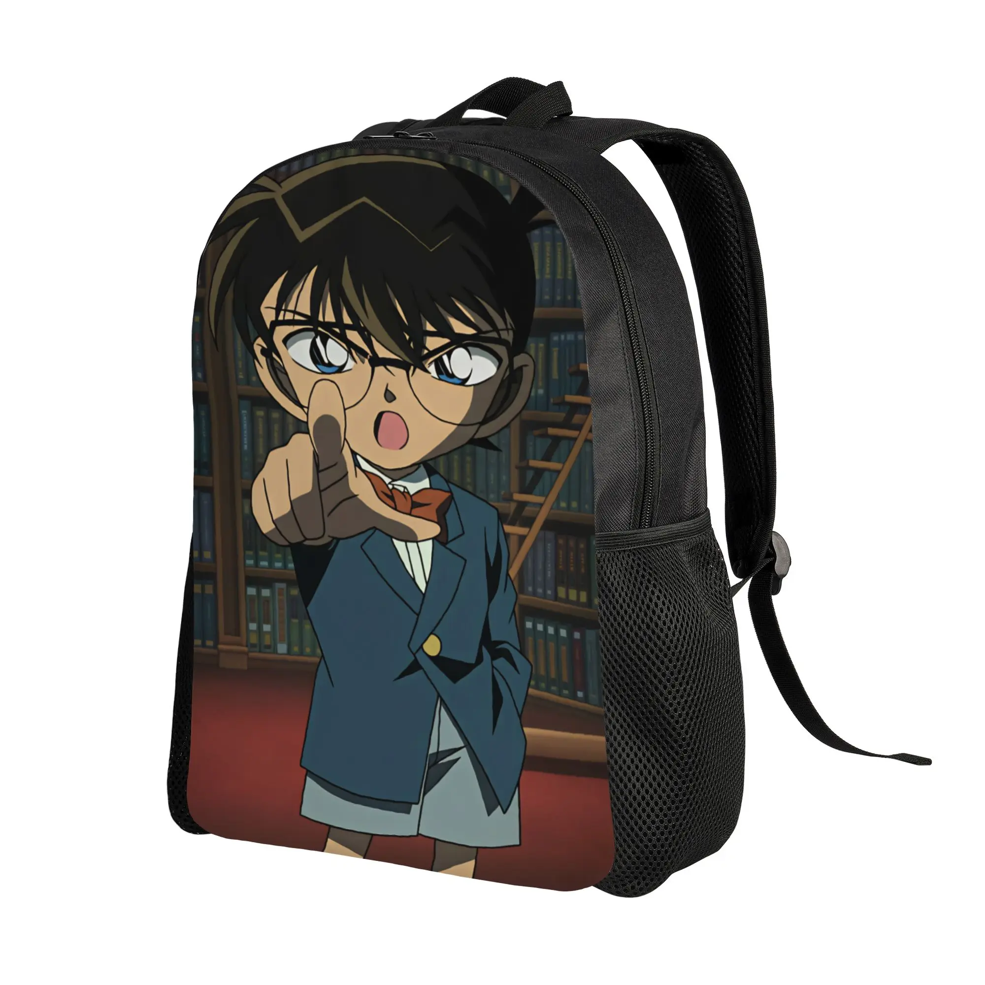 Detectives Conans Backpack Female  Soft Backpacks Polyester Cool High School Bags Travel Colorful Rucksack