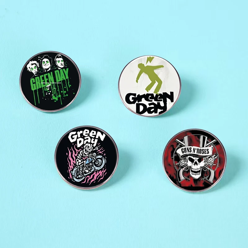 Weltweit klassische beliebte Band Logo Abzeichen Rap Rock Musik Pin Hoodie Rucksack dekorative Accessoires Chor Fan Geschenk – Detail 3