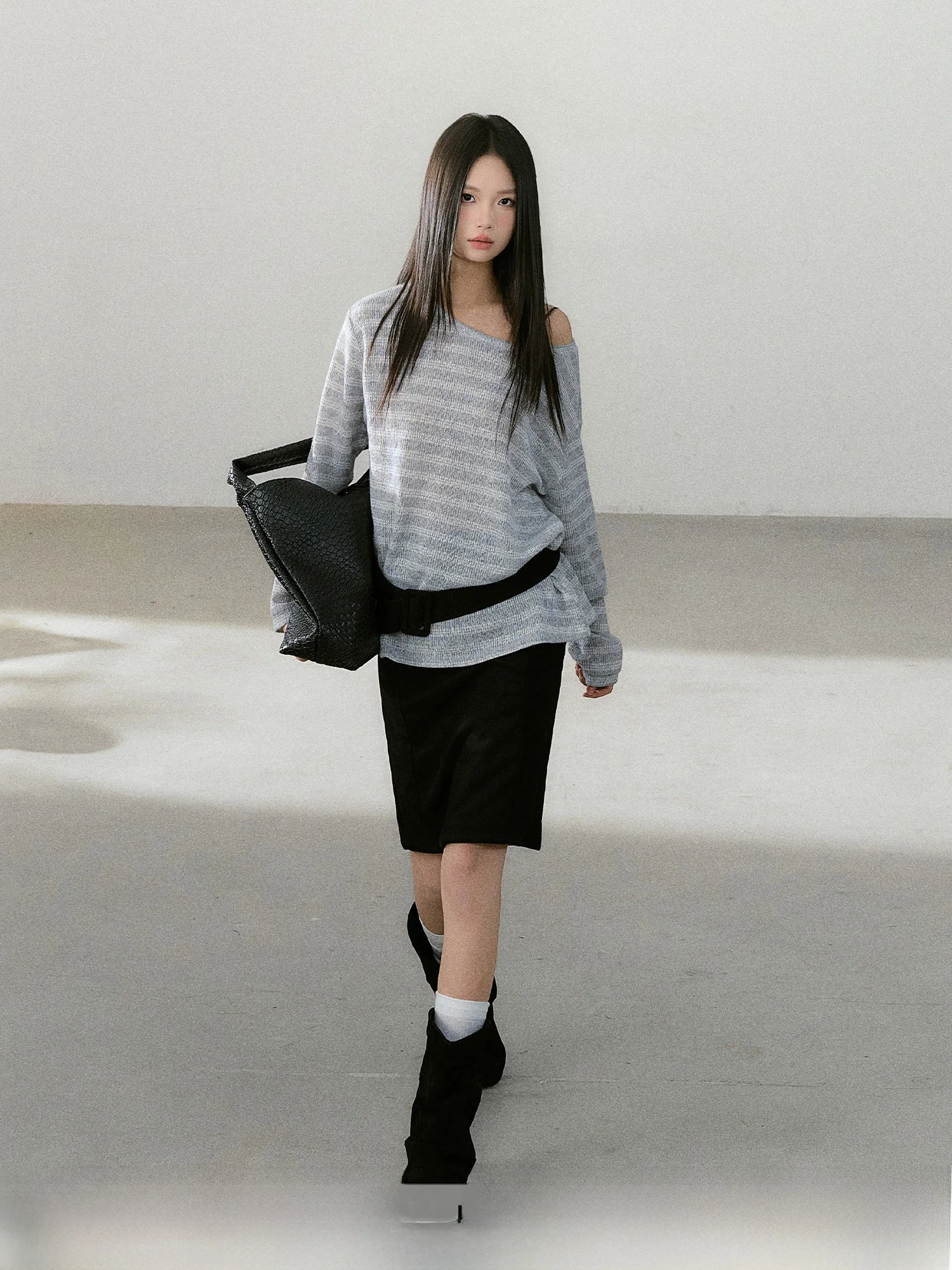 

Свободный вязаный топ в полоску с длинными рукавами и круглым вырезом, винтажный, в стиле колор-блок, для повседневной носки, женский, из полиэфирного волокна