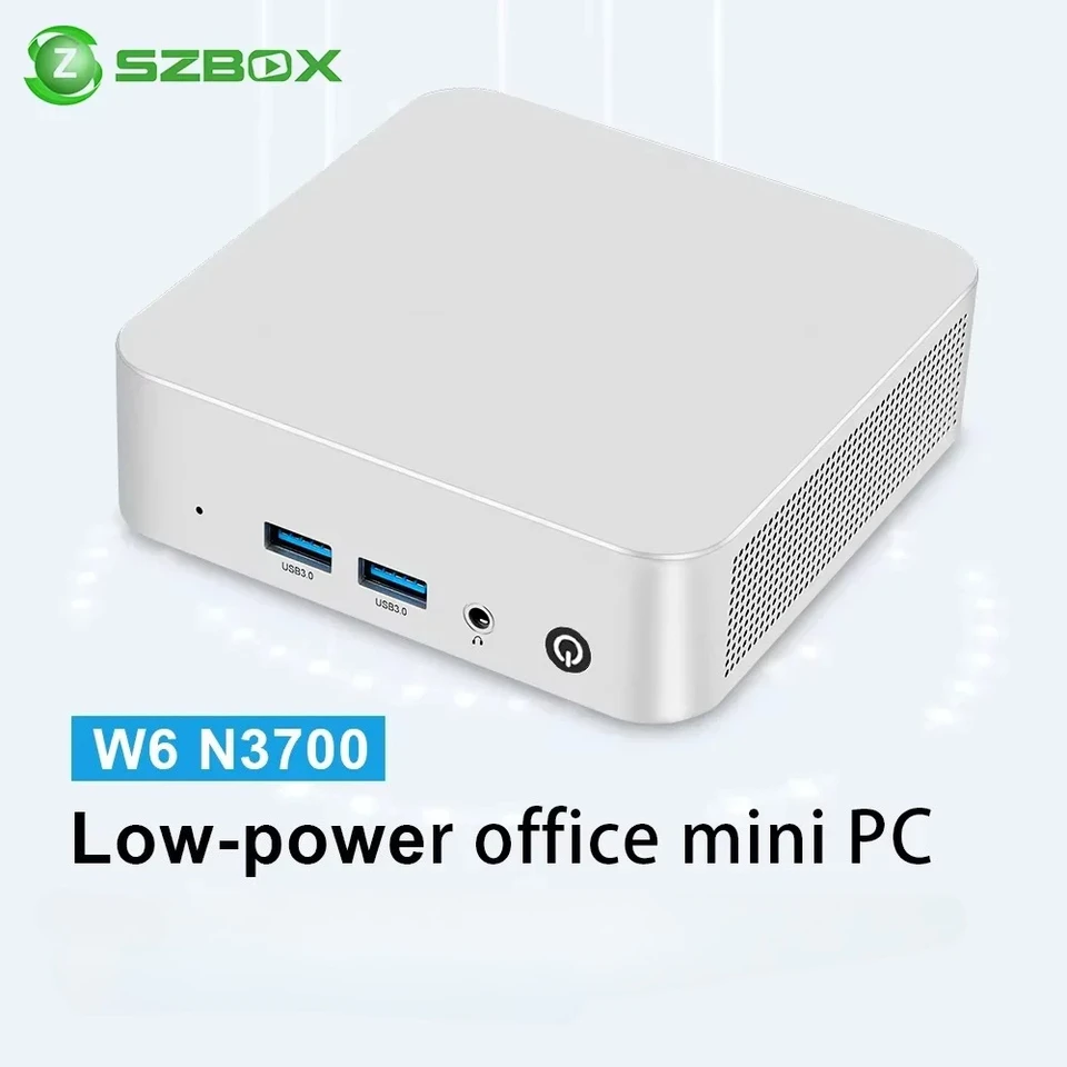 SZBOX W6 Intel N3700/N3710/N3160 Mini PC DDR 2*SATA SSD Wifi BT