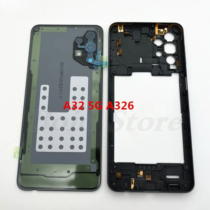 Full Housing Case For Samsung Galaxy A32 5G 4G A326 A325 Middle Frame Cover+ Battery Back Cover Rear Door Cover Repair parts