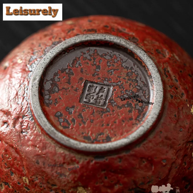 100 مللي رش الذهب الحصان الصغير إبريق الشاي الأحمر الشاي التقليدي المساعد على التحلل وعاء صنع الشاي غلاية مع مصفاة لملحقات الشاي الحرفية