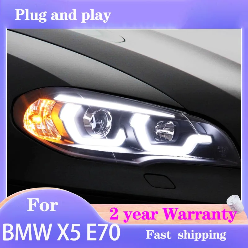 

Стайлинг автомобиля для BMW X5 E70 2007-2013 Фара для BMW X5 Фара DRL Указатель поворота Ближнего света Линза проектора