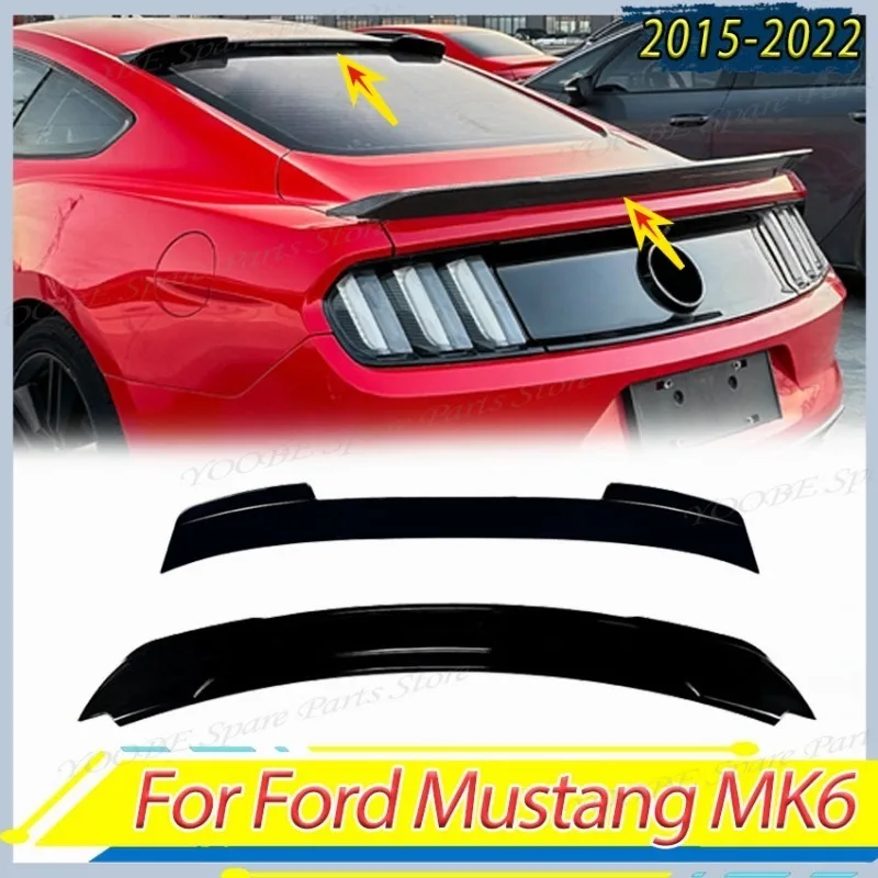 

Rear Trunk Wing For Ford Mustang MK6 2015-2022 Rear Roof Lip Spoiler Rear Trunk Lid Tail Fin Car Accessories Body Kits Tuning