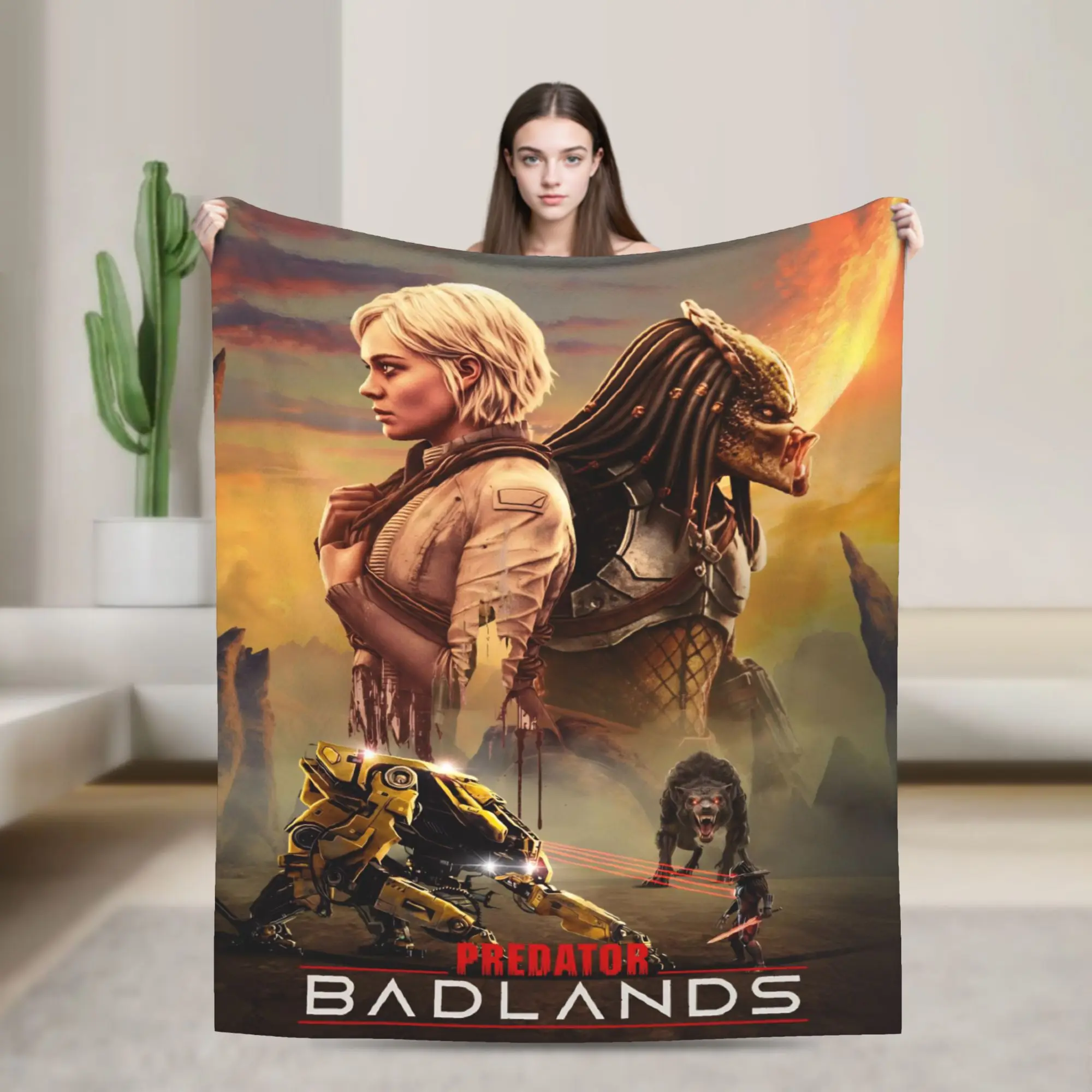 بطانية ناعمة دافئة مكتب السفر المفترس Badlands 2025 أفلام رمي بطانية الفانيلا المفرش لغطاء سرير أريكة في الهواء الطلق