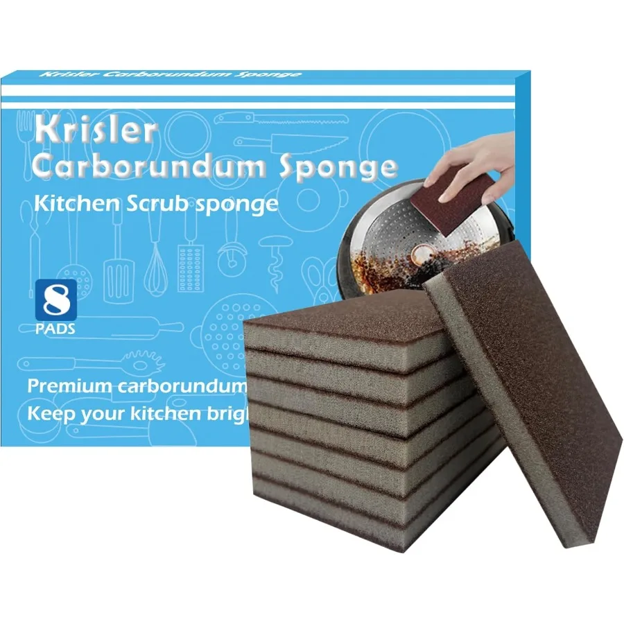 Esponja de carborindón Nano, esponjas de esmeril para limpieza de ollas de cocina y eliminación de óxido, estropajos de grano con piedra de carborundo Durab