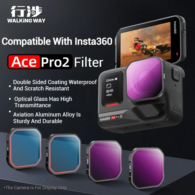 Filtre de caméra de sport pour Insta360 Ace Pro1/2, ensemble de filtres CPL polarisant ND8/16/32/64, filtre de gradation, accessoires d'objectif