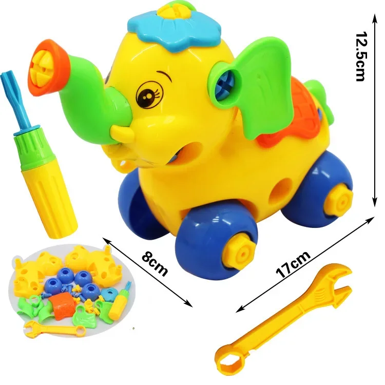 Early Education Model Building DIY Screw Nut Group Installed 3D Puzzle Disassembly Motorcycle Kids Toys for Children Jigsaw